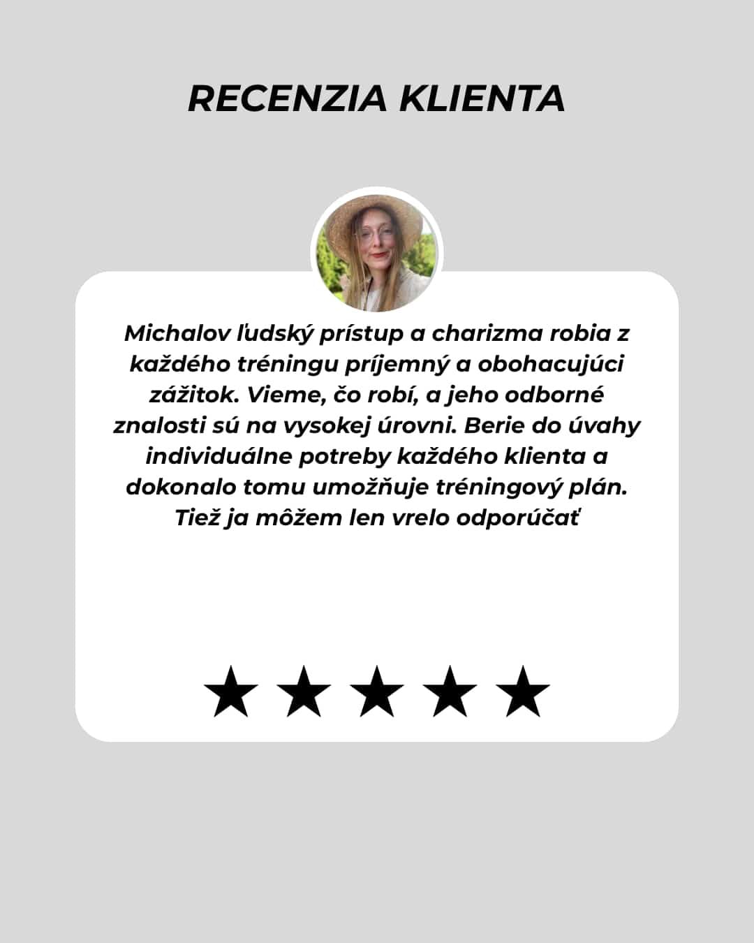 Recenzia klienta – pozitívna spätná väzba na tréningy s Michalom Lenghartom