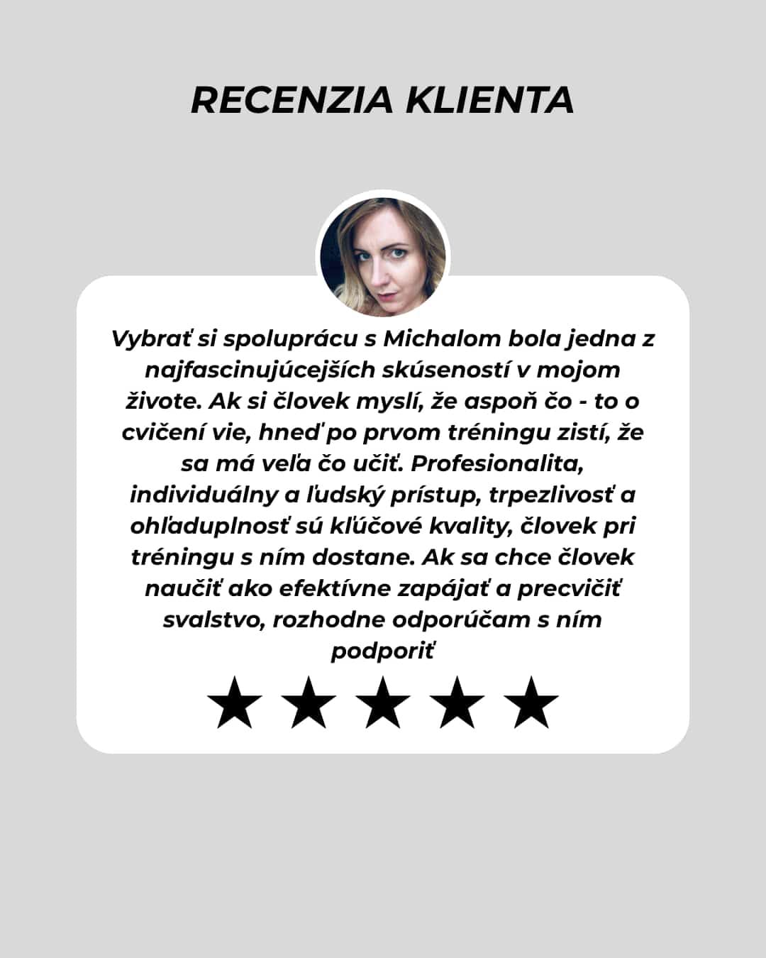 Recenzia klienta – nárast sily a zmena postavy