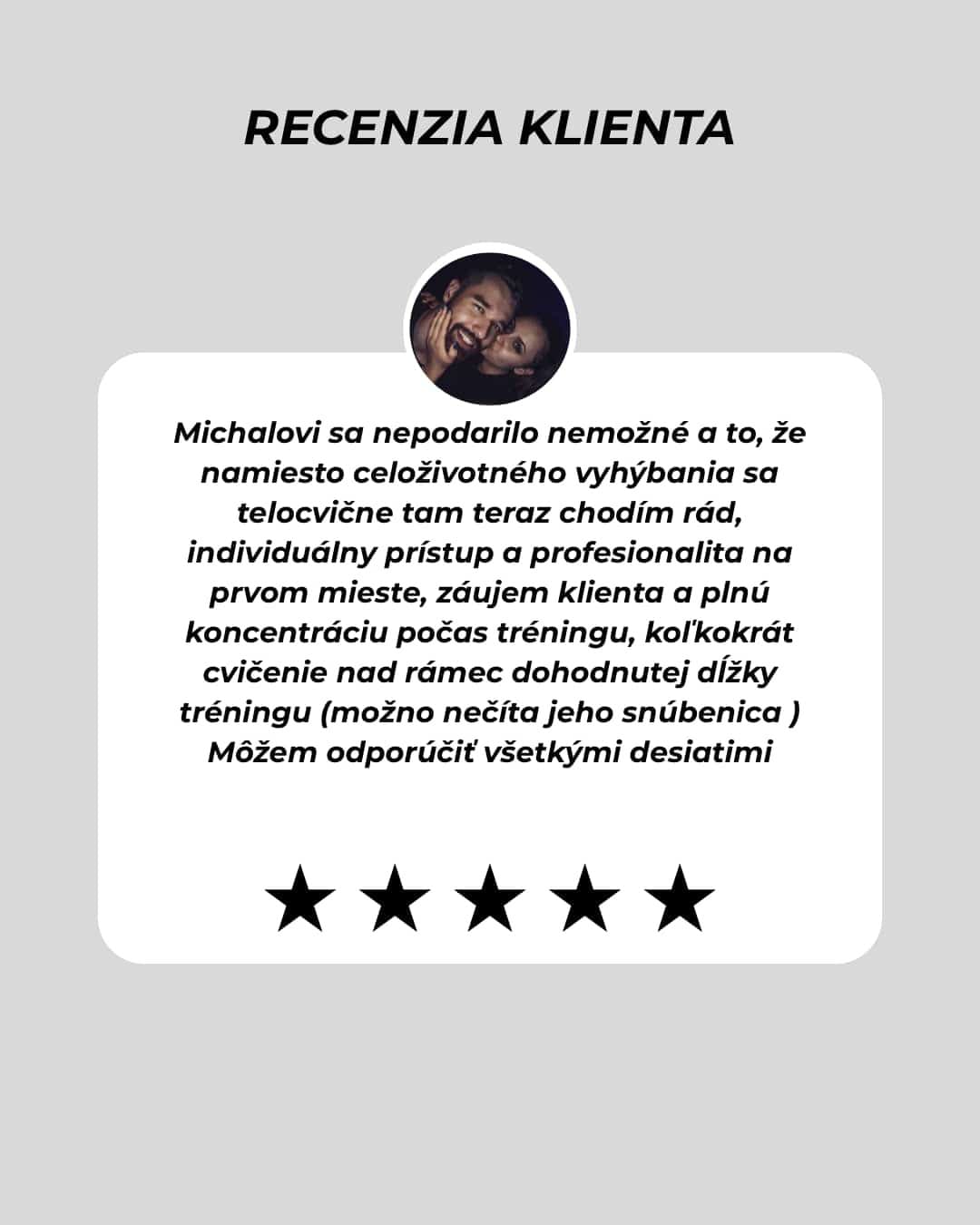 Recenzia klienta – dlhodobý úspech s osobným trénerom