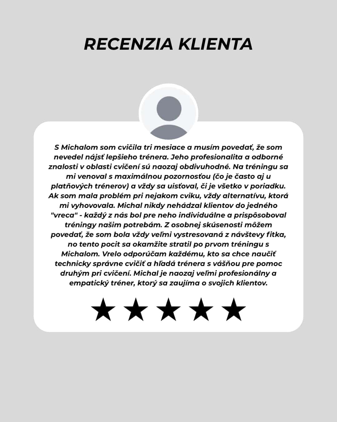 Recenzia klienta – výsledky silového tréningu pod vedením Michala Lengharta